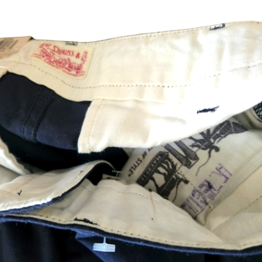 Levi's Dark Blue 502 Taper Chinos - Picture 9 of 12